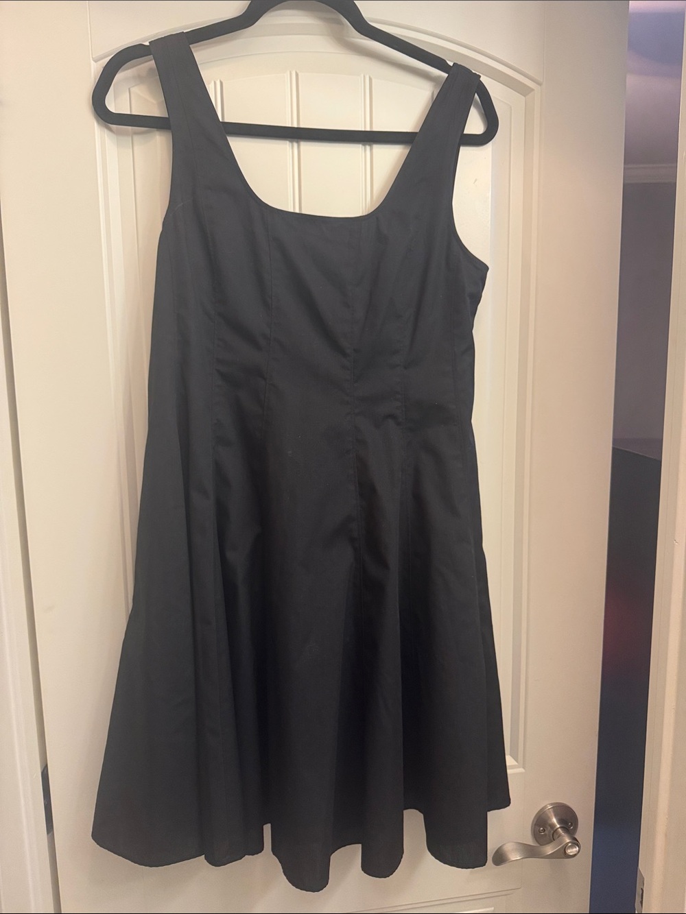 Theory Black Sleeveless A-Line Skater Dress, 10, New